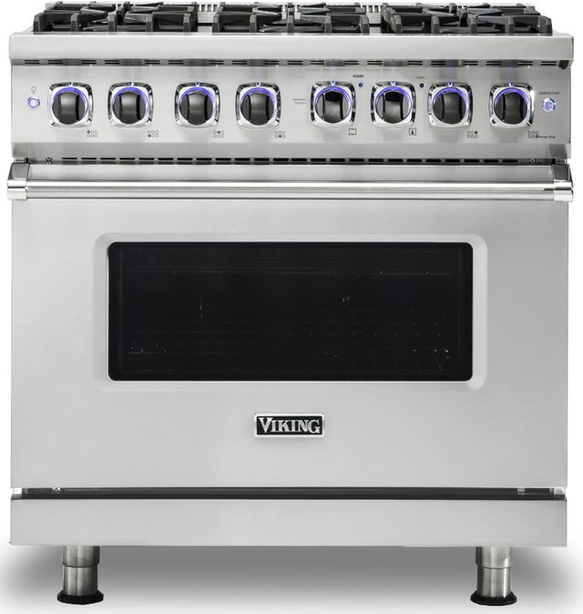 Viking® 7 Series 36" Stainless Steel Pro Style Dual Fuel Natural Gas Range