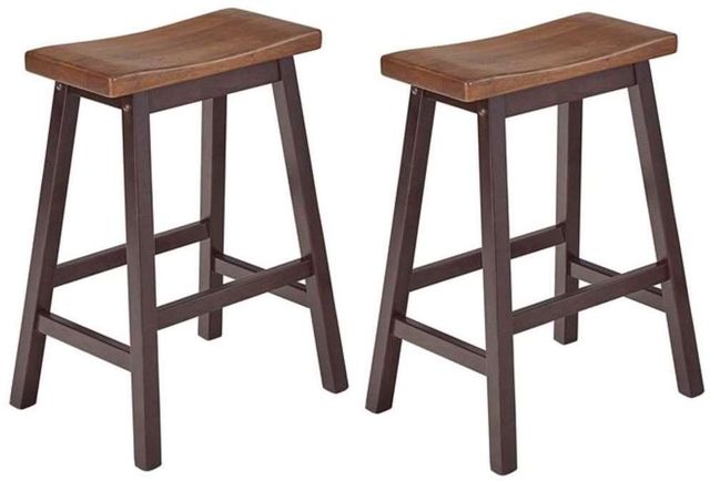 Progressive® Furniture Kenny 2-Piece Chocolate/Walnut Counter Stool Set-0