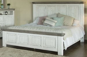 International Furniture Direct Luna White Queen Bed