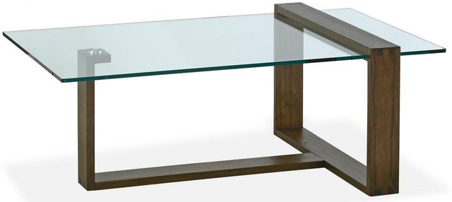 Magnussen Home® Bristow Glass Top Cocktail Table with Acorn Base