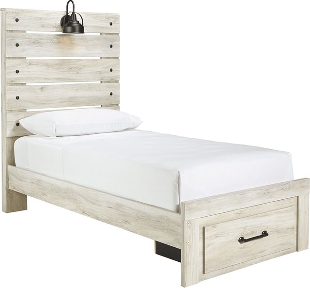 Signature Design by Ashley® Cambeck Whitewash Twin Panel Storage Bed ...