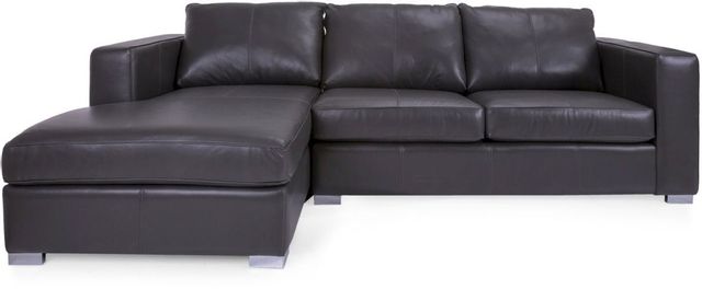 Canapé sectionnel avec chaise longue 2 morceaux 3900 en cuir brun Decor-Rest® 2