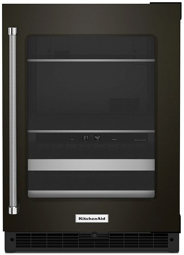KitchenAid® 4.9 Cu. Ft. Black Stainless Steel Wine Cooler 0