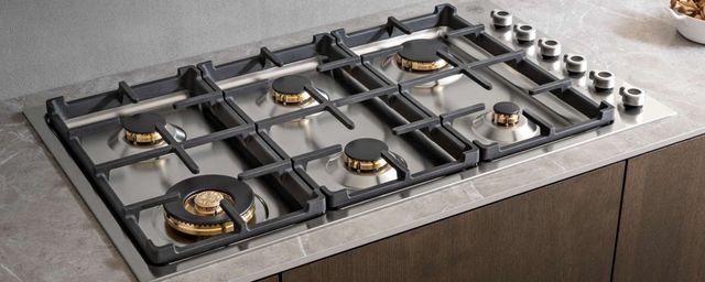 Bertazzoni Professional Series 36" Stainless Steel Drop-in Natural Gas Cooktop 4