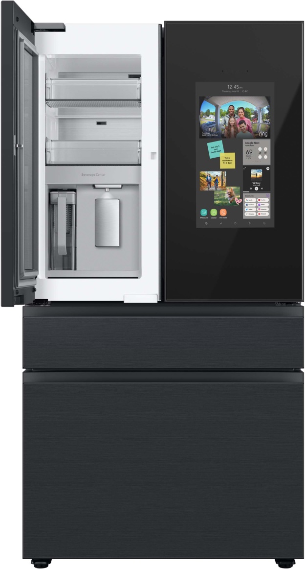 Samsung Bespoke 29 Cu. Ft. Matte Black Steel French Door Refrigerator ...