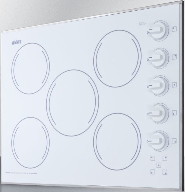 Summit® 27" White Electric Cooktop 1