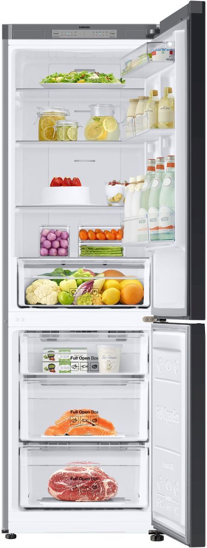 Samsung 12.0 Cu. Ft. Bespoke Grey Glass Bottom Freezer Refrigerator with Customizable Colors and Flexible Design 2