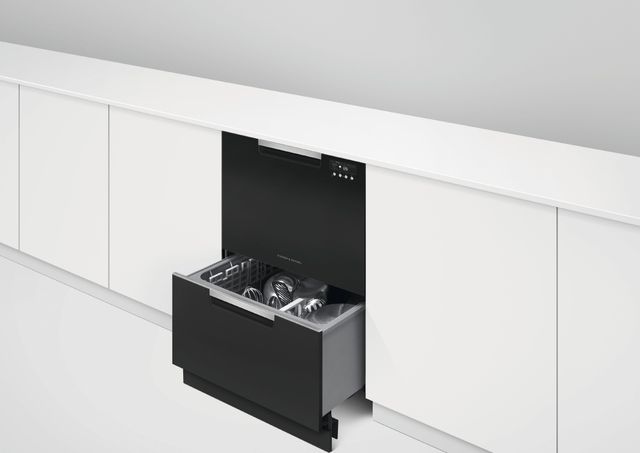 Fisher & Paykel Series 7 24" Black with Stainless Steel Double DishDrawer™ Dishwasher 7