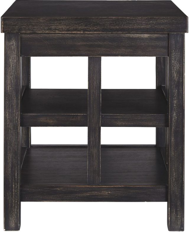 Signature Design by Ashley® Gavelston Rubbed Black Square End Table 2