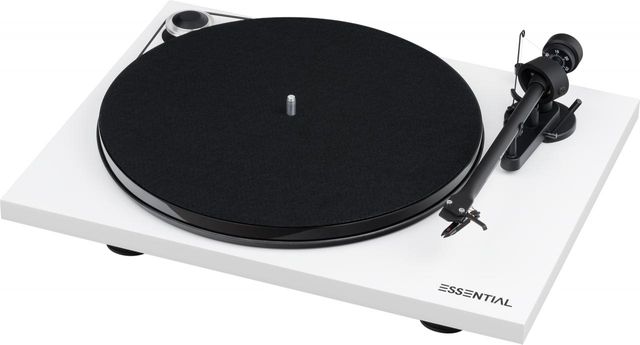 Pro-Ject Essential III White Audiophile Turntable. Open Box Unit. 
