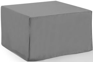 Crosley Furniture® Gray Outdoor Square Table and Ottoman Furniture Cover