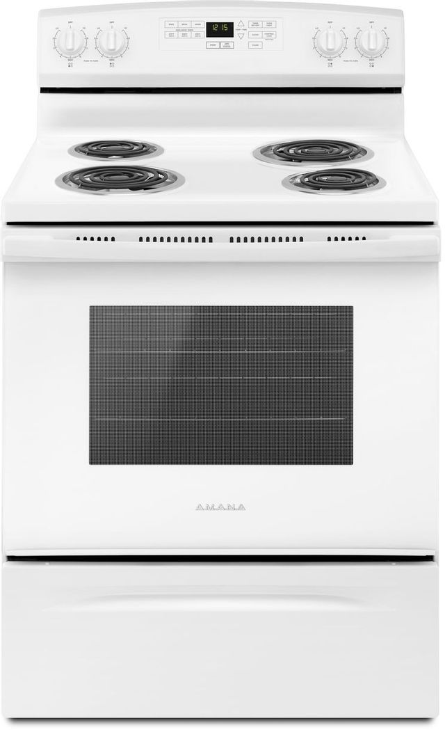 Amana® 29.88" Black on Stainless Free Standing Electric Range 7
