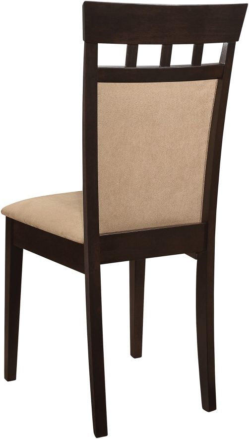 Coaster® Gabriel Set of 2 Cappuccino and Tan Upholstered Side Chairs-2