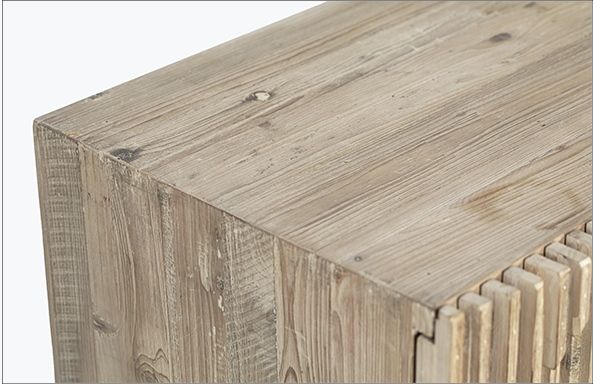 Dovetail Furniture Madera Sand Blasted Grey White Wash Elm Sideboard 3