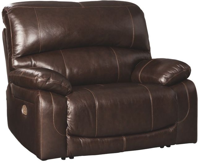 Signature Design by Ashley® Hallstrung Chocolate Power Wide Recliner with Adjustable Headrest 14