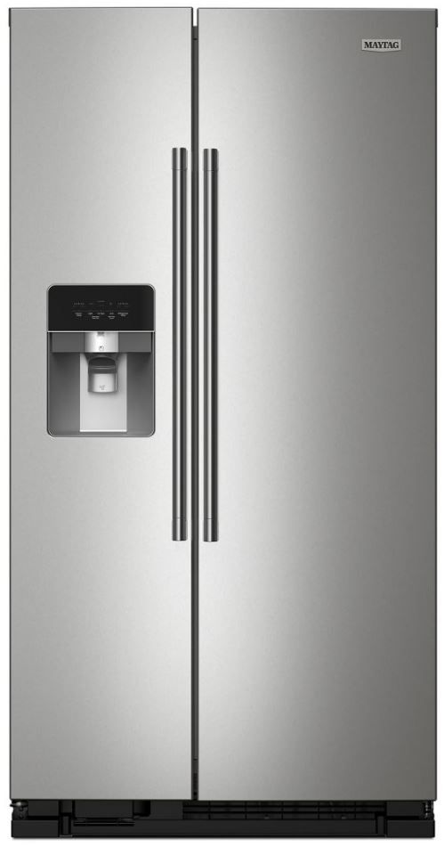 LG 27.6-cu ft Side-by-Side Refrigerator with Ice Maker (Printproof  Stainless Steel) in the Side-by-Side Refrigerators department at