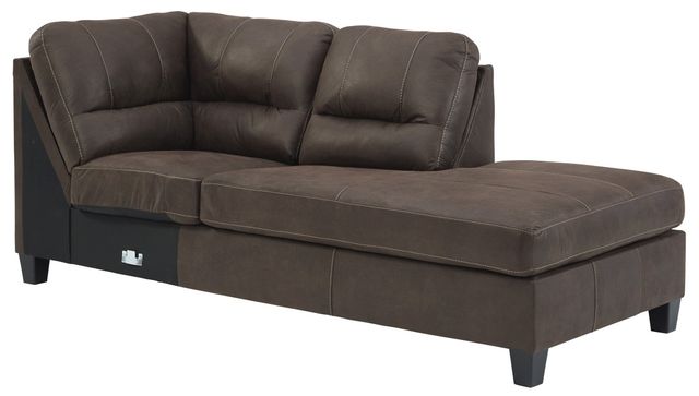 Signature Design by Ashley® Navi 2-Piece Chestnut Left-Arm Facing Sectional with Chaise-2