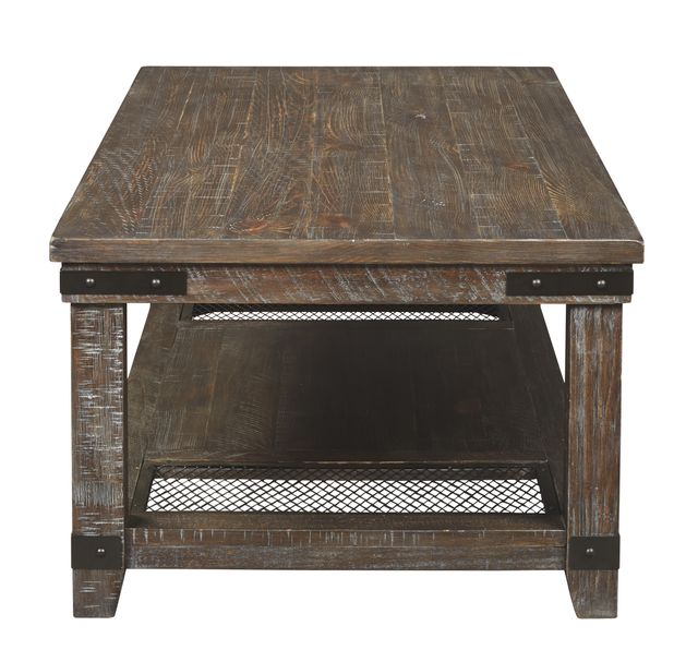 Signature Design by Ashley® Danell Ridge Brown Rustic Rectangular Coffee Table 2