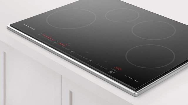 Fisher & Paykel Series 9 30" Stainless Steel Frame with Black Glass Induction Cooktop 6