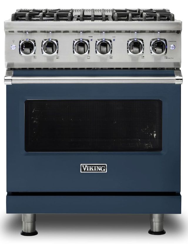 Viking® 5 Series 30" Slate Blue Pro Style Dual Fuel Liquid Propane Gas Range