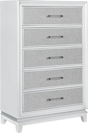 Samuel Lawrence Furniture Starlight Silver/White Painted Chest