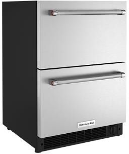 KitchenAid® 4.29 Cu. Ft. Stainless Steel Undercounter Double Drawer Refrigerator/Freezer 1