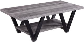 Coaster® Higgins Black And Antique Grey V-Shaped Coffee Table