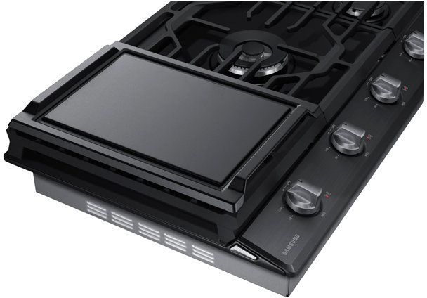 Samsung 36" Fingerprint Resistant Black Stainless Steel Gas Cooktop-2