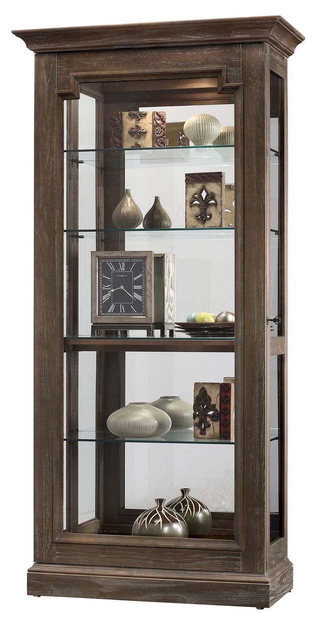 Howard Miller® Caden II Aged Auburn Curio Cabinet 0