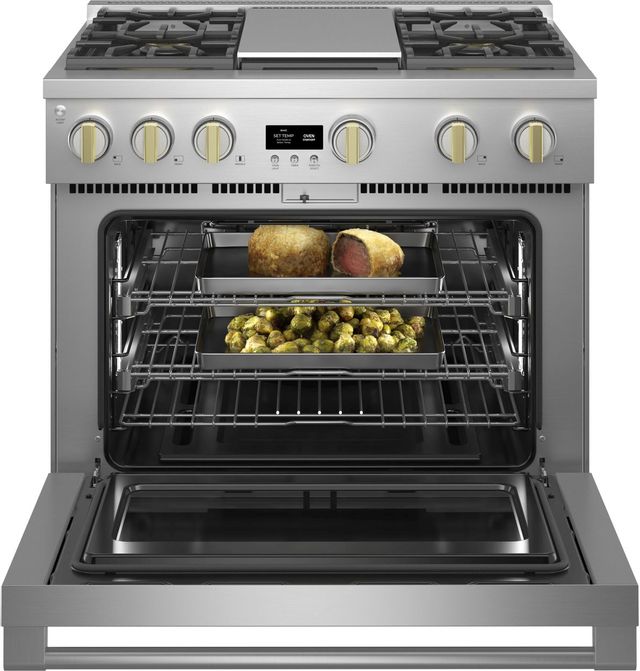 Monogram® Statement Collection 36" Stainless Steel Pro Style Gas Range 4
