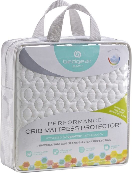 Bedgear® Ver-Tex® White Crib Mattress Protector 4