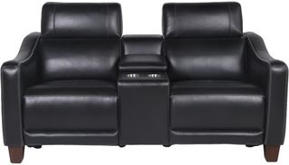 Steve Silver Co. Giorno Midnight Power Reclining Loveseat with Console