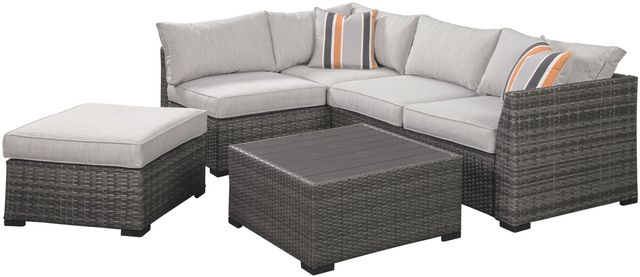 Signature Design by Ashley® Cherry Point 4-piece Gray Sectional-1