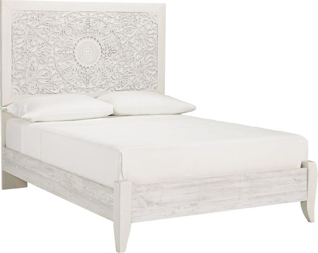 Grand lit à panneaux Paxberry, blanc délavé, de Signature Design by Ashley®