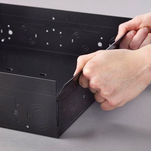 Chief® Proximity® Black Extra-Large In-Wall Storage Box with Flange, Cover and Lever Lock™ 5