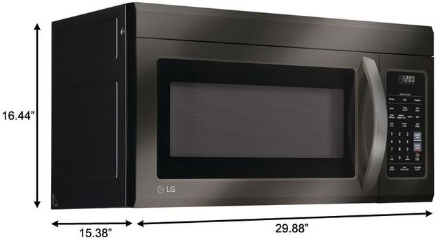 LG 1.8 Cu ft Over The Range Microwave - Black Stainless Steel