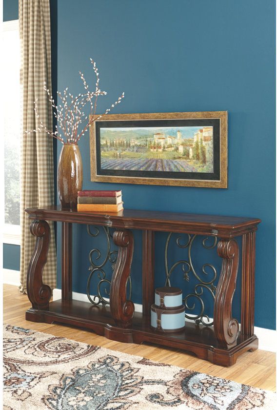 Signature Design by Ashley® Alymere Rustic Brown Sofa Table-1