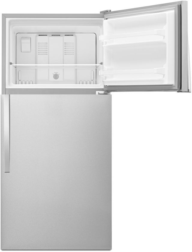 Whirlpool® 18.2 Cu. Ft. Top Freezer Refrigerator-Monochromatic Stainless Steel 3
