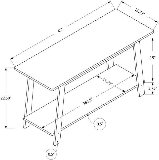 Tv Stand, 42 Inch, Console, Media Entertainment Center, Storage Shelves ...