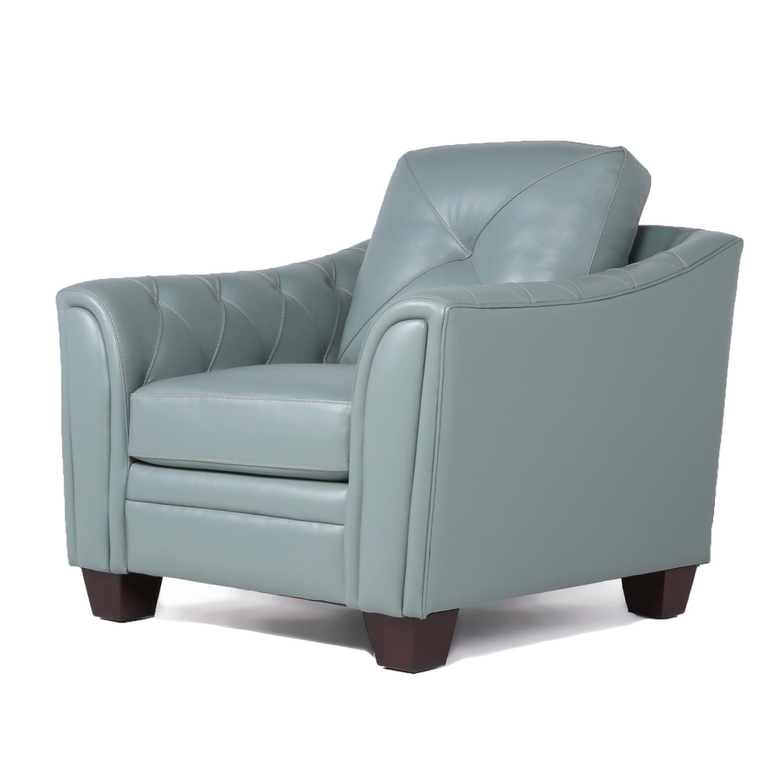 Cute Silver Leather Accent Chair