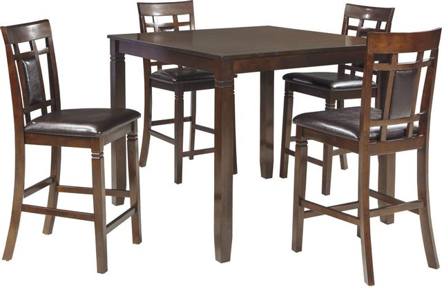 Signature Design by Ashley® Bennox 5-Piece Brown Counter-Height Dining Set 0