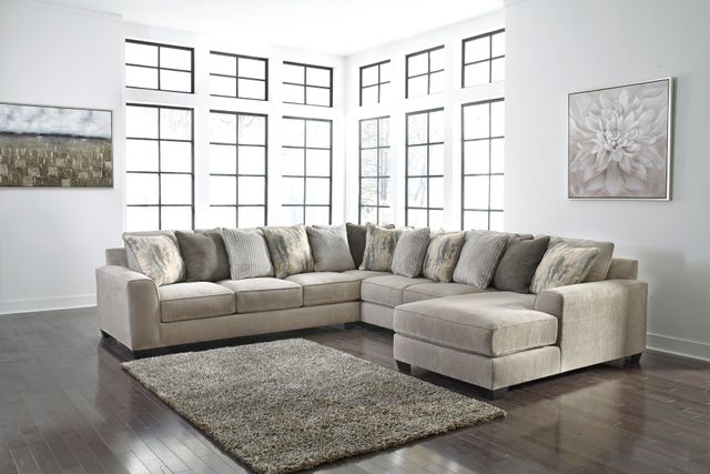 Benchcraft® Ardsley 4-Piece Pewter Sectional with Chaise 10