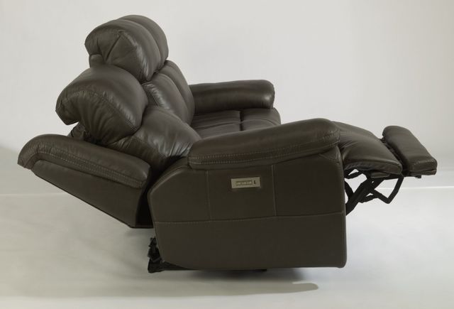 Flexsteel® Elijah Leather Power Reclining Sofa with Power Headrests 2