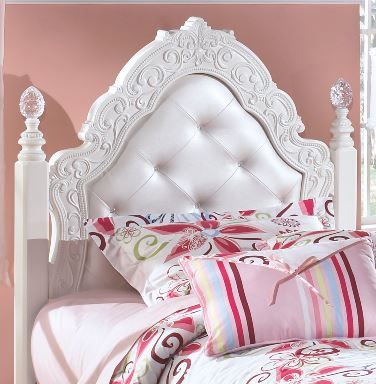 Signature Design by Ashley® Exquisite White Full Poster Headboard/Footboard 1