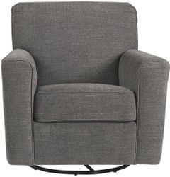 Ashley® Alcona Charcoal Swivel Glider Accent Chair