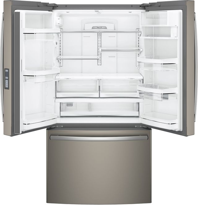 GE Profile™ 23.1 Cu. Ft. Black Slate Counter Depth French Door Refrigerator-PWE23KELDS-2