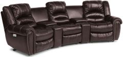 Flexsteel® Town Barolo Power Reclining Sectional with Power Headrests