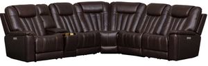 Signature Design by Ashley® Corklan 6-Piece Chocolate Power Reclining Sectional