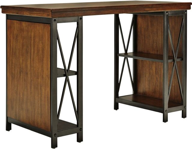 Signature Design by Ashley® Shayneville Rustic Brown Home Office Counter Large Desk 0