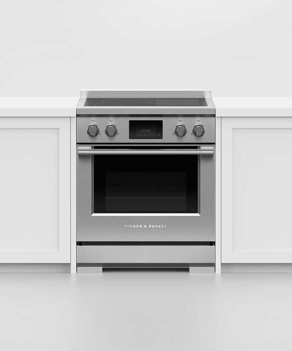 Fisher & Paykel Series 9 30" Stainless Steel with Black Glass Pro Style Dual Fuel Natural Gas Range-3
